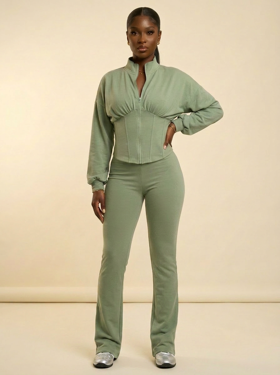 Sage Corset Active Set