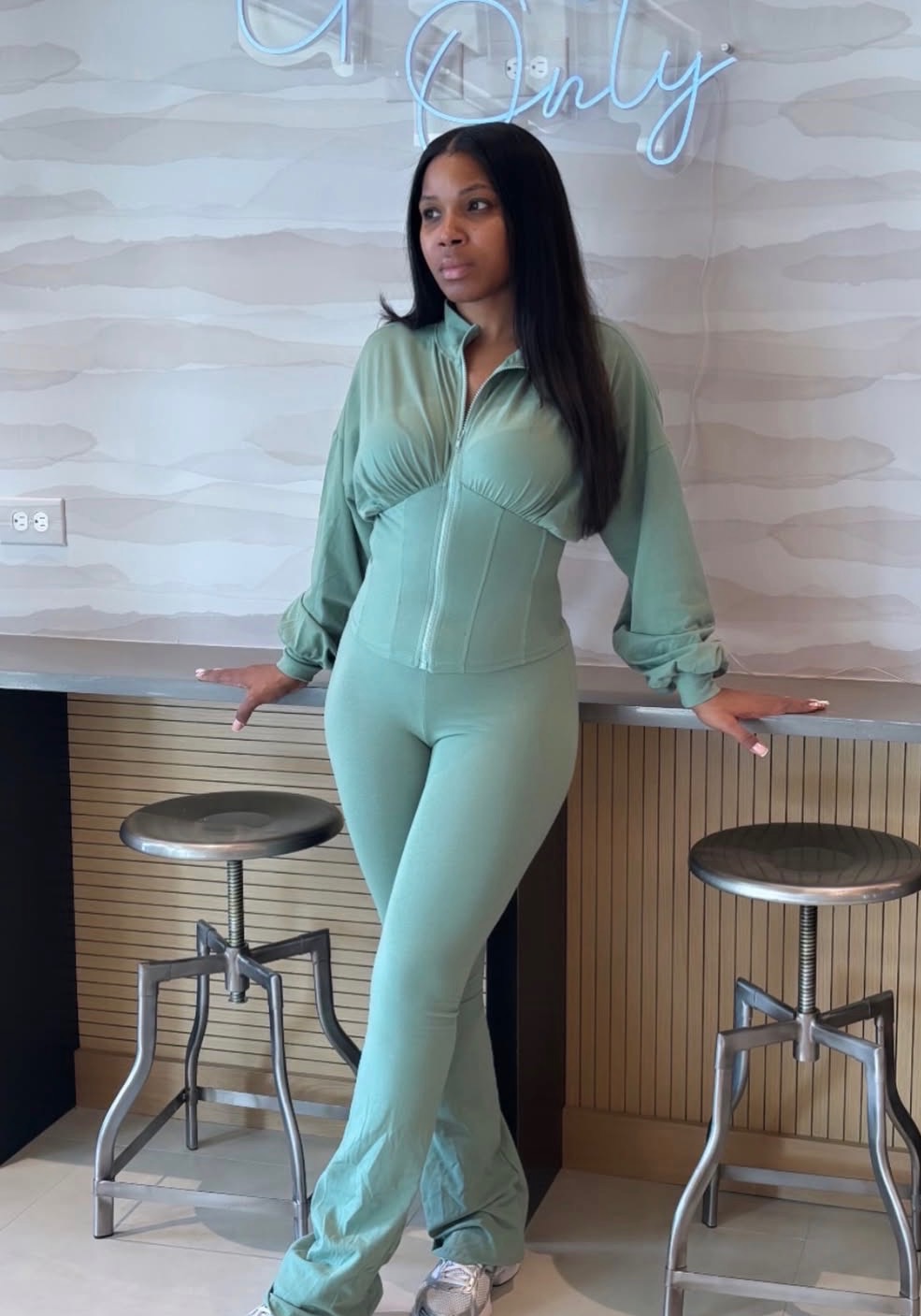 Sage Corset Active Set